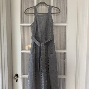 Carleen Louise Wrap Dress - Railroad Stripe, XS